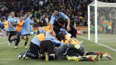 Uruguai, hist&oacute;rico, vence Gana nos p&ecirc;naltis