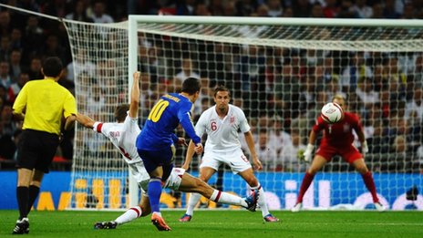 No fim, Inglaterra evita derrota para a Ucrânia em Wembley