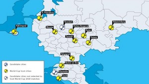 Entenda a divisão das sedes de 2018