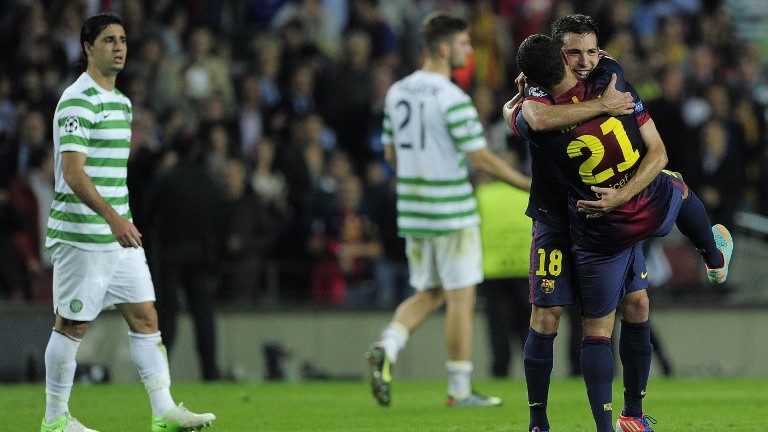 Nos acr&eacute;scimos, Barcelona arranca vit&oacute;ria contra Celtic