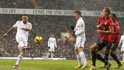 Nos acr&eacute;scimos, Tottenham arranca empate com Man Utd