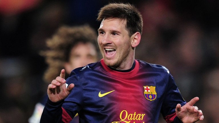 Messi comemora gol pelo Barcelona: cena recorrente (Foto: AFP PHOTO/ LLUIS GENE)