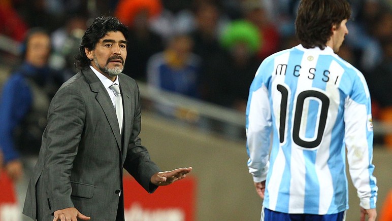 Maradona: &ldquo;Copa de 2014 ser&aacute; vencida por sul-americanos&rdquo;