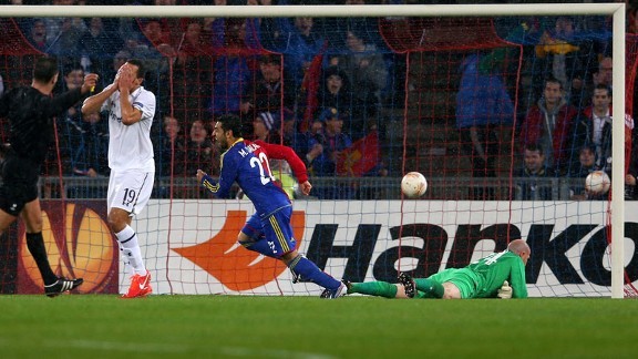 Salah comemora o primeiro gol do Basel no jogo