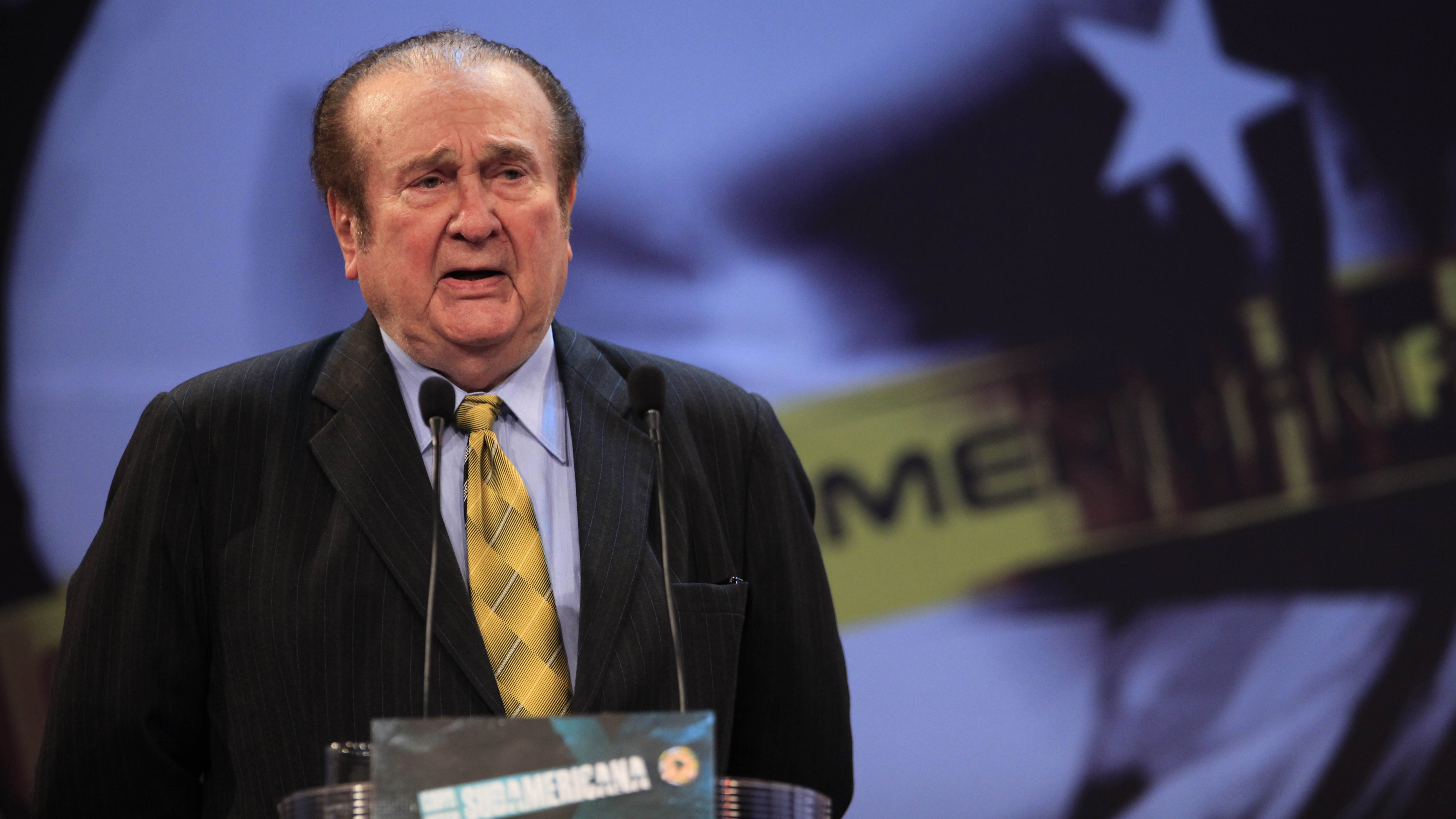 Nicolas Leoz, que deixou o cargo de presidente da Conmebol (AP Photo/Jorge Saenz, file)