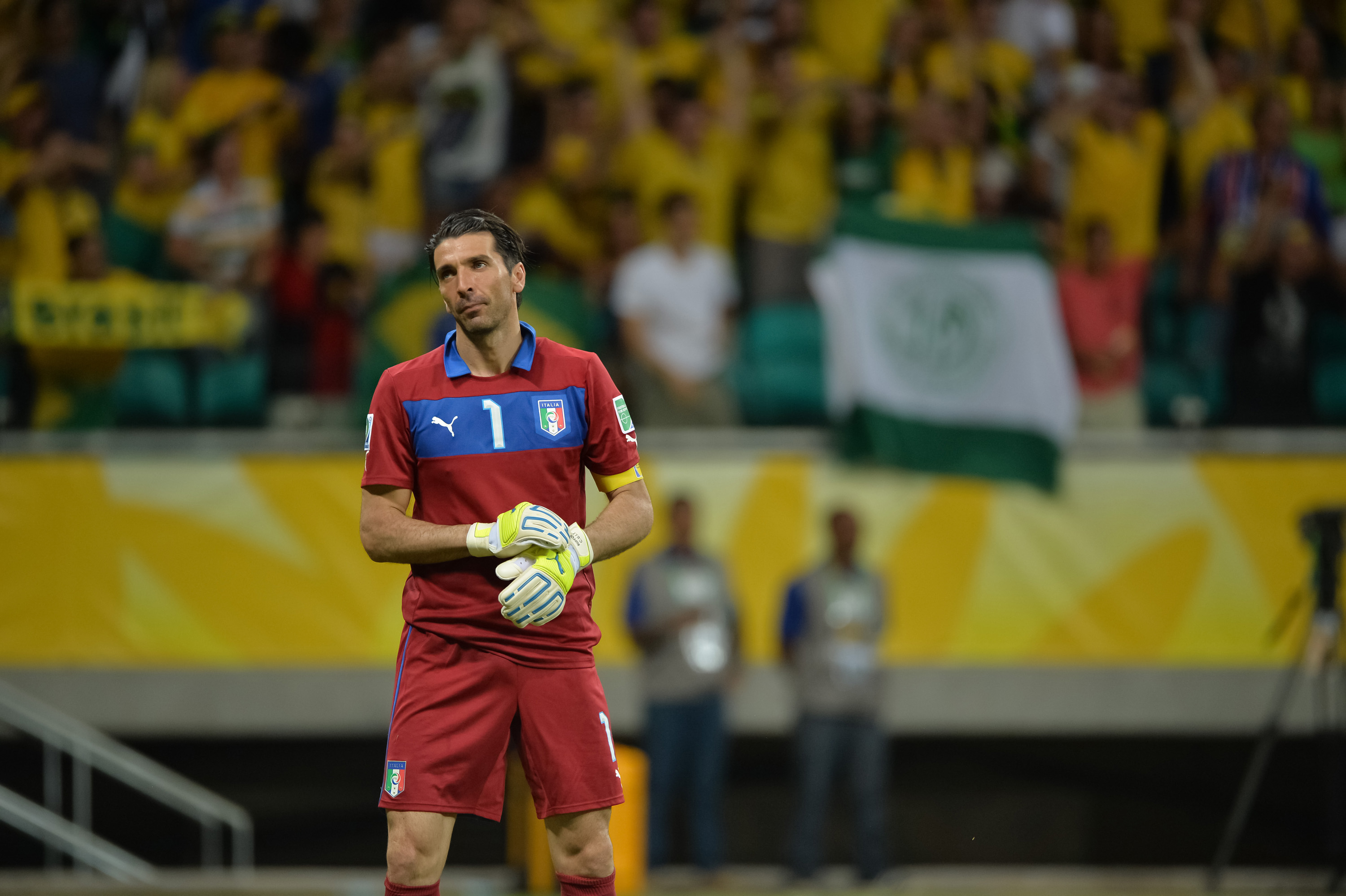 Buffon, durante a Copa das Confedera&ccedil;&otilde;es, na Fonte Nova (Foto: Jorge RODRIGUES - Eleven)