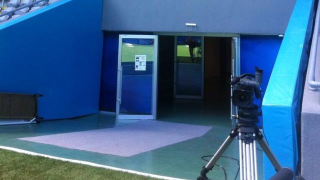 O t&uacute;nel onde o carneiro foi sacrificado (Foto: Chris McLaughlin)