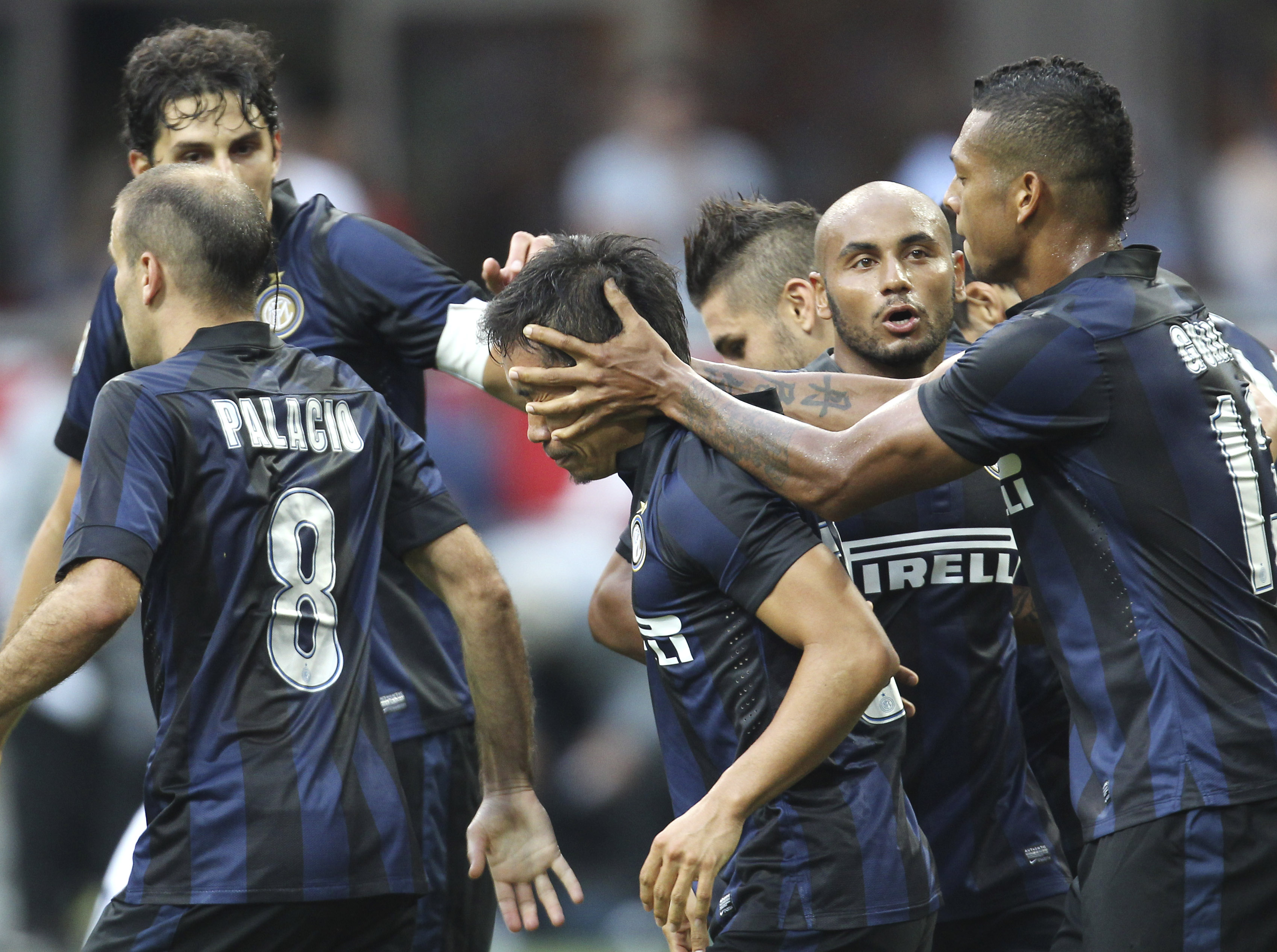 Nagatomo marcou o primeiro gol da Inter na Serie A (AP Photo/Antonio Calanni)