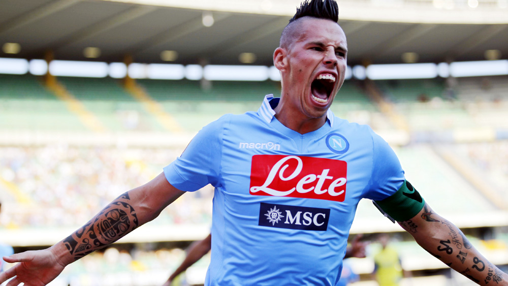 Hamsik tem sido o principal jogador do Napoli (AP Photo/Felice Calabro)
