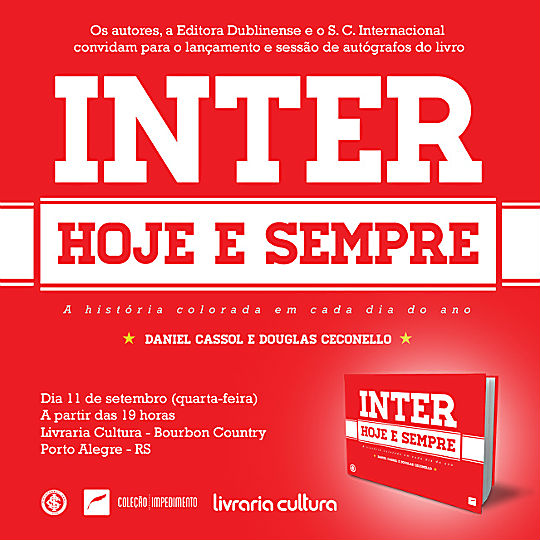 Convite para o lan&ccedil;amento de "Inter Hoje e Sempre"