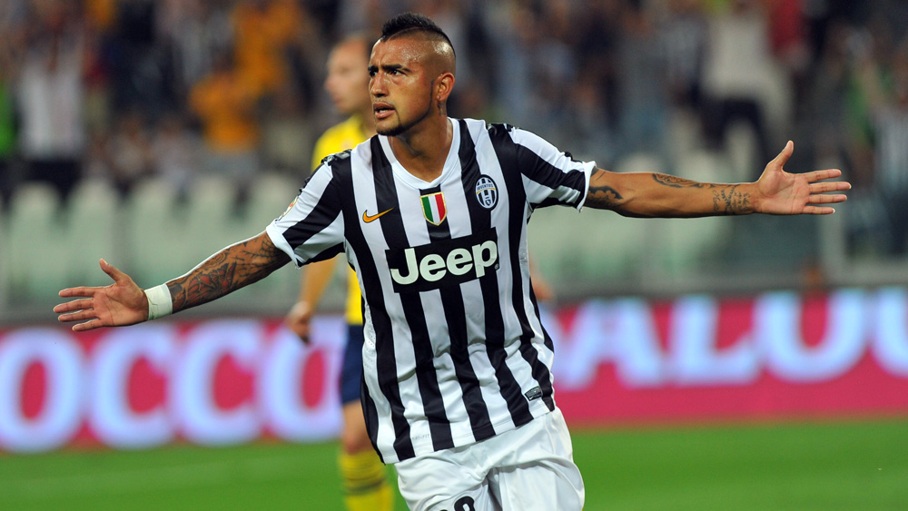 Vidal &eacute; o motor do meio-campo da Juventus (Foto: AP)