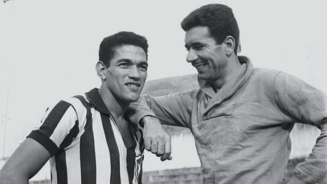 Garrincha e Nilton Santos