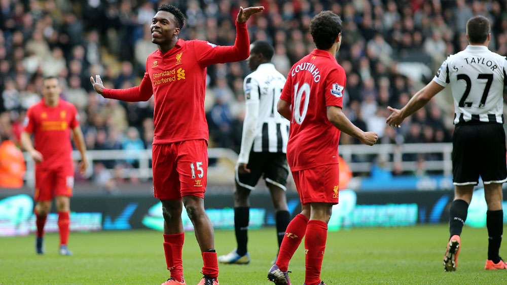 Sturridge fez a festa no &uacute;ltimo encontro com o Newcastle em St. James' Park (AP Photo/Scott Heppell)