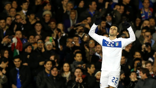Giuseppe Rossi comemora seu gol contra a Nig&eacute;ria (AP Photo/Sang Tan)