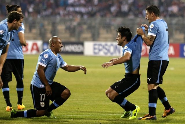 APTOPIX Mideast Jordan Uruguay WCup Soccer