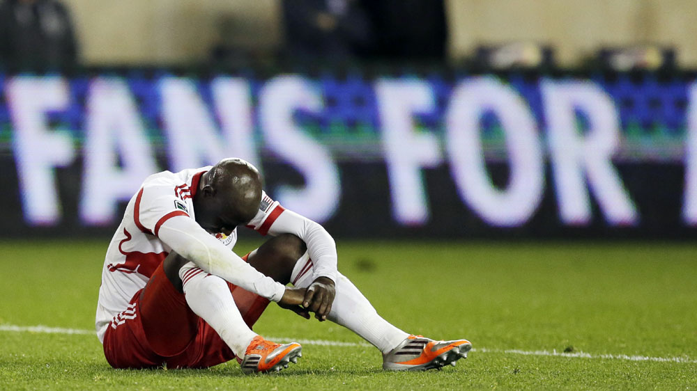 Ibrahim Sekagya lamenta: melhor campanha do NY Red Bulls n&atilde;o foi suficiente (AP Photo/Julio Cortez)