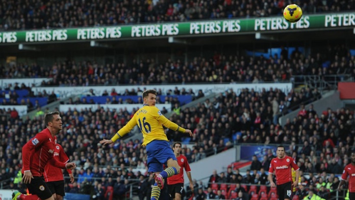 Retorno de Ramsey a Cardiff foi como sa&iacute;da: em alta