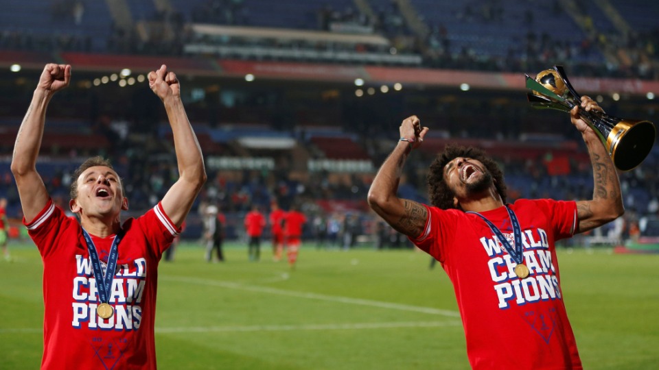 Rafinha e Dante estavam entre os mais empolgados pelo t&iacute;tulo