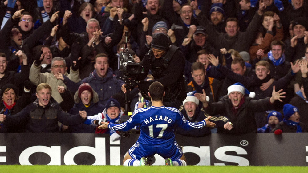 Hazard foi o grande nome do jogo com o Liverpool (AP Photo/Bogdan Maran)