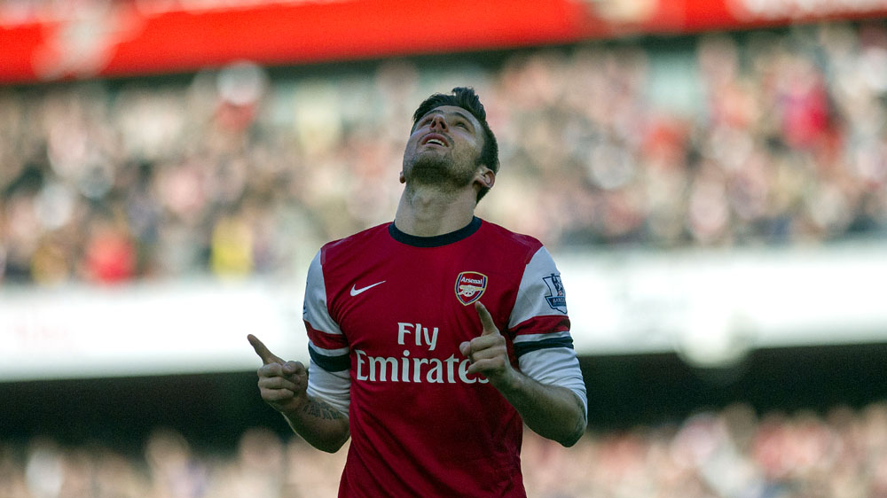 Giroud marcou dois contra o Sunderland e espantou os problemas que o atrapalhavam (AP Photo/Bogdan Maran)