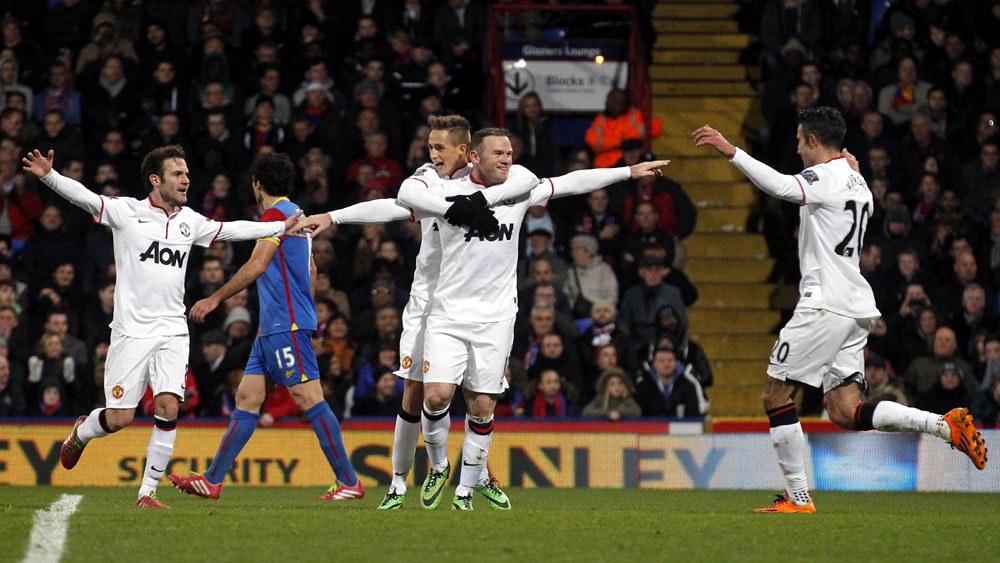 Wayne Rooney marcou um belo gol pelo Manchester United contra o Crystal Palace (AP Photo/Sang Tan)