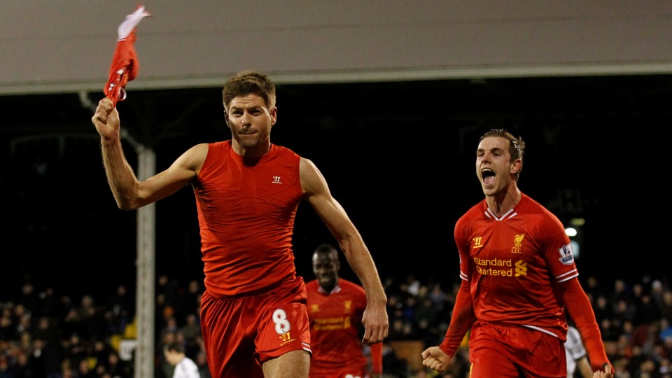 Gerrard gosta das assist&ecirc;ncias tanto quanto dos gols. D&aacute; para perceber