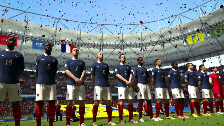 Fran&ccedil;a preparada para o hino na Fonte Nova (Divulga&ccedil;&atilde;o)