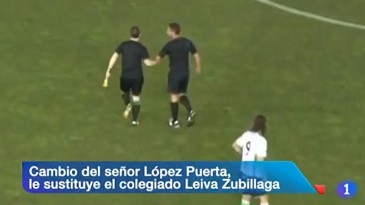 Na Espanha, precisaram procurar um bandeirinha na torcida. E encontraram