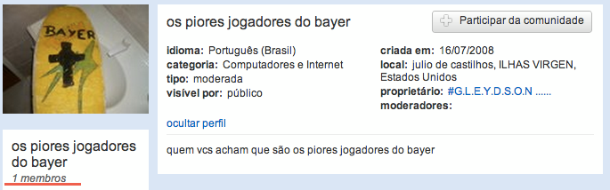 GLEYDSON foi o &uacute;nico vision&aacute;rio de seu tempo e s&oacute; ele participou do grupo.