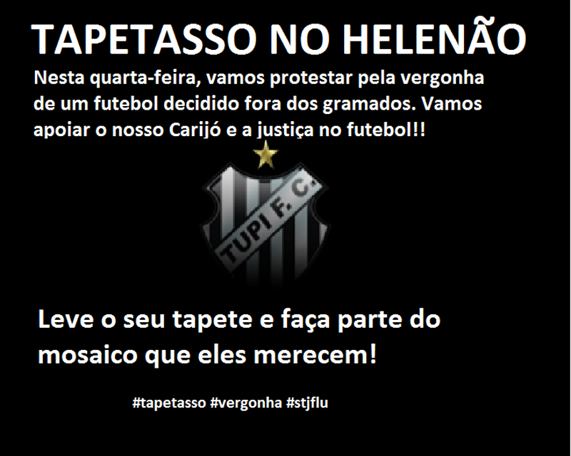 O "tapetasso" do Tupi convocado no Facebook