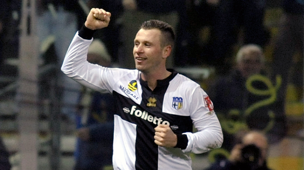 Cassano foi muito bem no Parma (AP Photo/Marco Vasini)