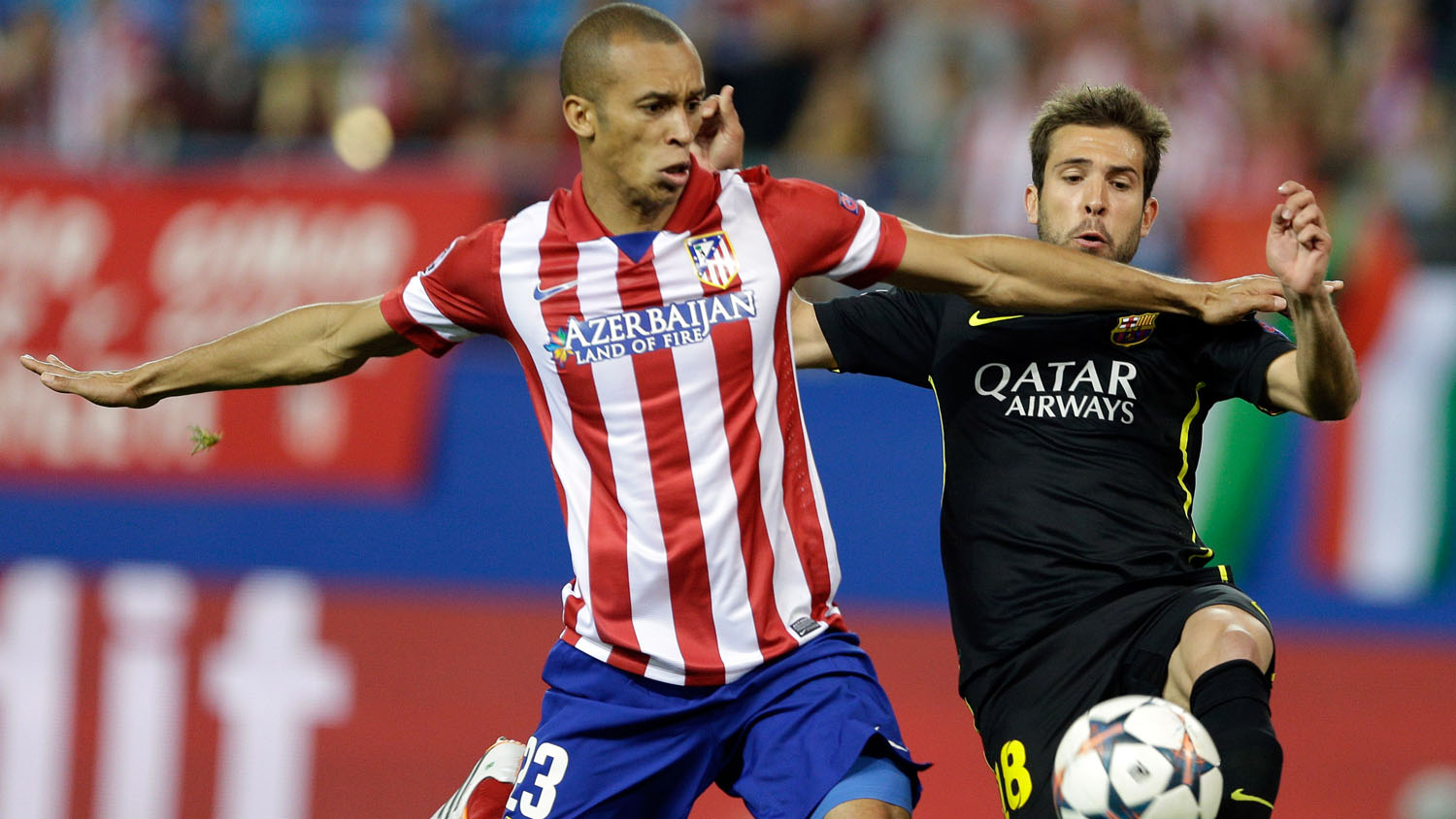 Felip&atilde;o pode esnob&aacute;-lo, mas n&oacute;s nunca far&iacute;amos isso com Miranda. A s&oacute;lida defesa do Atl&eacute;tico de Madrid tem no brasileiro o seu principal nome (Foto: AP)