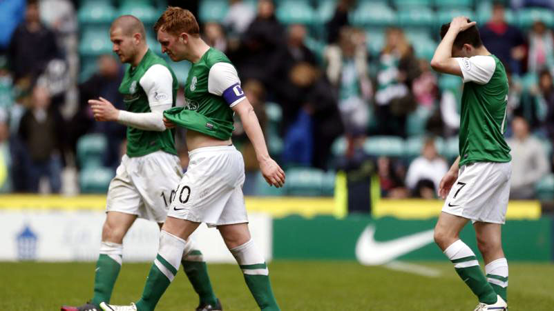 Hibernian acabou rebaixado e Edimburgo ficou sem time na 1&ordf; divis&atilde;o