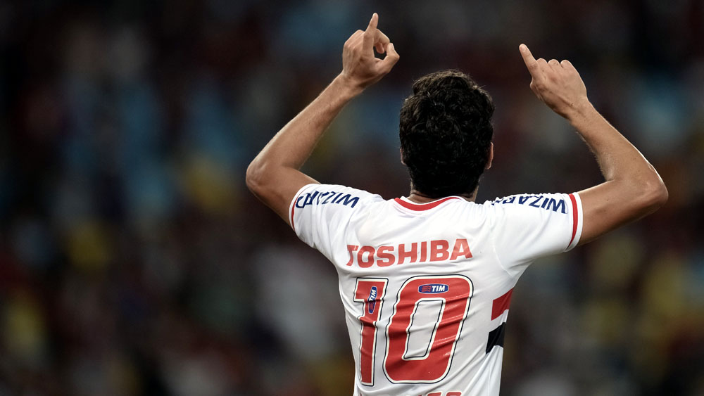 Paulo Henrique Ganso comemora pelo S&atilde;o Paulo (Foto: Jorge Rodrigues/Eleven)