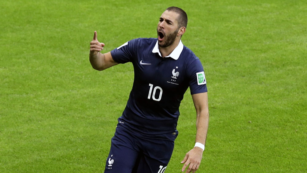 Benzema marcou na vit&oacute;ria da Fran&ccedil;a contra Honduras (AP Photo/Andrew Medichini)