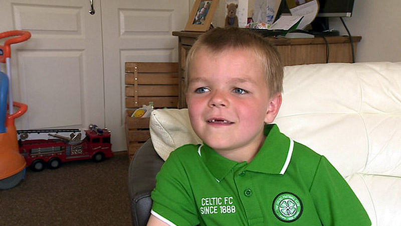 Aiden Headridge, pequeno torcedor do Celtic