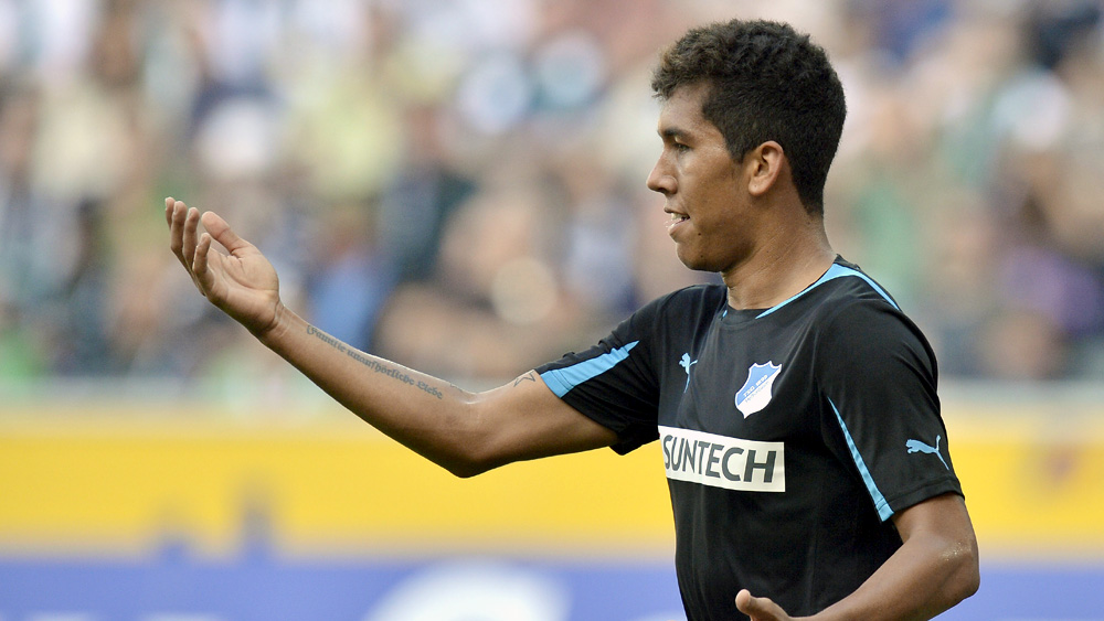 Roberto Firmino &eacute; destaque do Hoffenheim  (AP Photo/Martin Meissner)