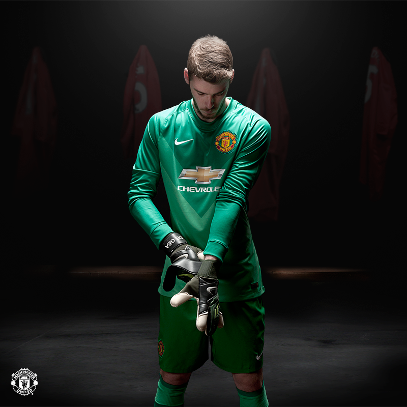 David De Gea apresenta o uniforme de goleiros (Divulga&ccedil;&atilde;o)