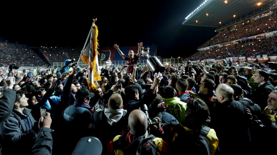 APTOPIX Argentina Paraguay Soccer Copa Libertadores