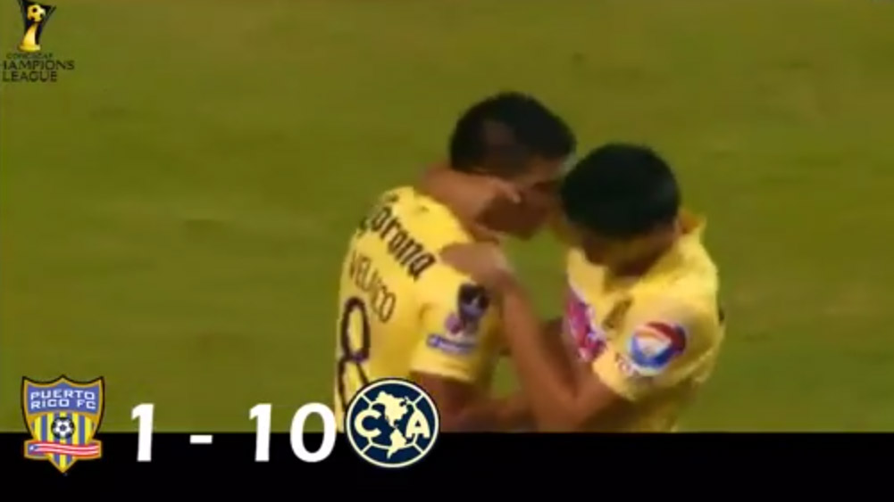 Na Concachampions, o Am&eacute;rica faz 10 a 1 em um pobre time porto-riquenho