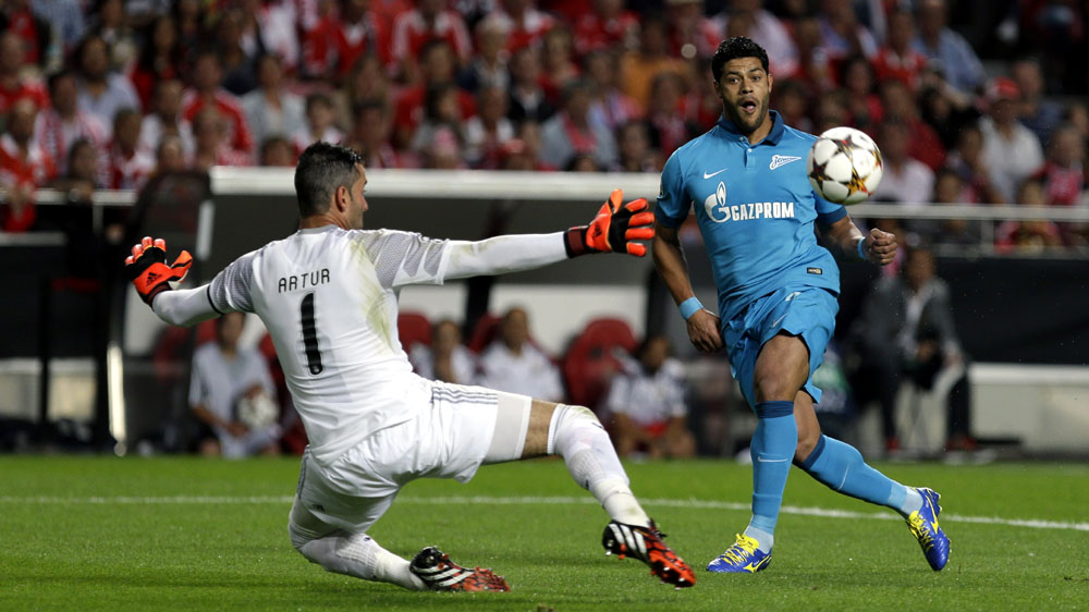 Veja o belo gol de Hulk que ajudou o Zenit a bater o Benfica