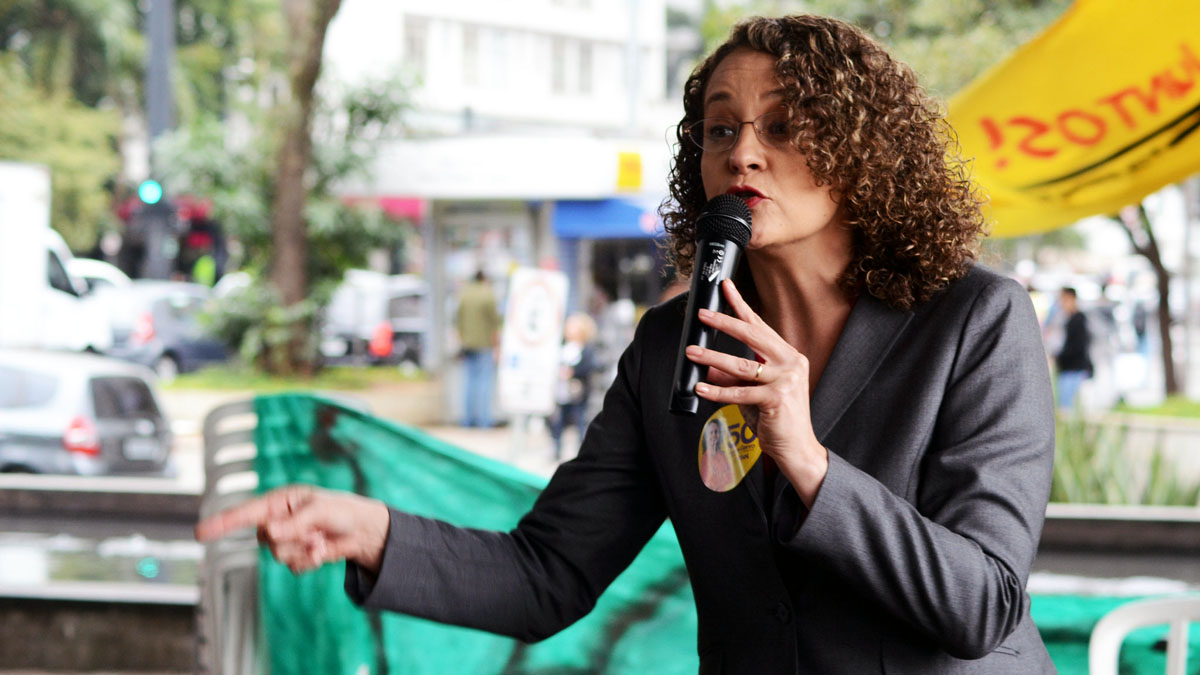 Luciana Genro, candidata &agrave; presid&ecirc;ncia pelo PSOL