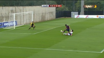 Esse foi o primeiro gol de Luis Suárez com a camisa do Barcelona