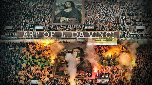 Quem disse que a arte de Da Vinci &eacute; melhor que a dos torcedores?
