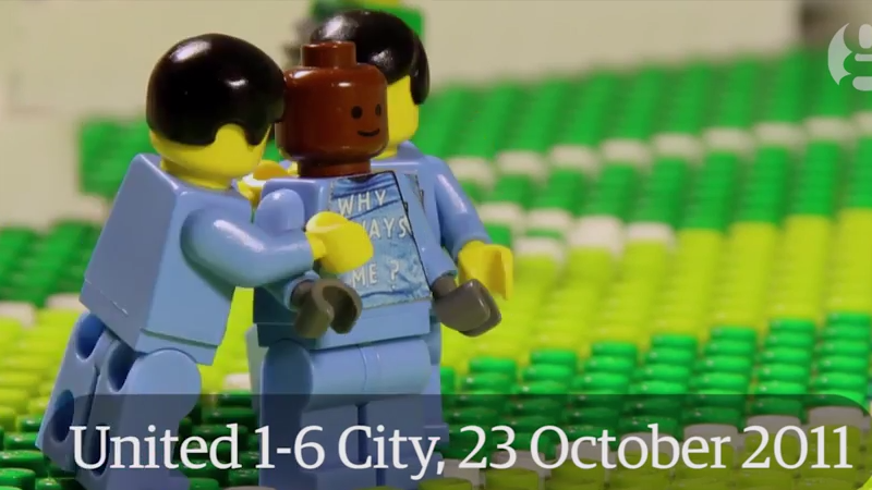 Assista: cinco grandes momentos do d&eacute;rbi de Manchester recontados em Lego