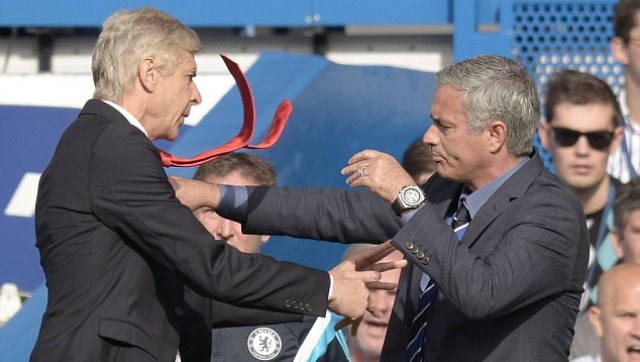 Wenger perdeu o controle e outra vez caiu para Mourinho