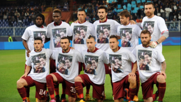 A Roma prestou belo tributo a dois torcedores que faleceram enquanto voltavam do estádio