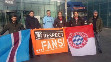 Indignação com a Uefa uniu as torcidas de Bayern de Munique e Manchester City
