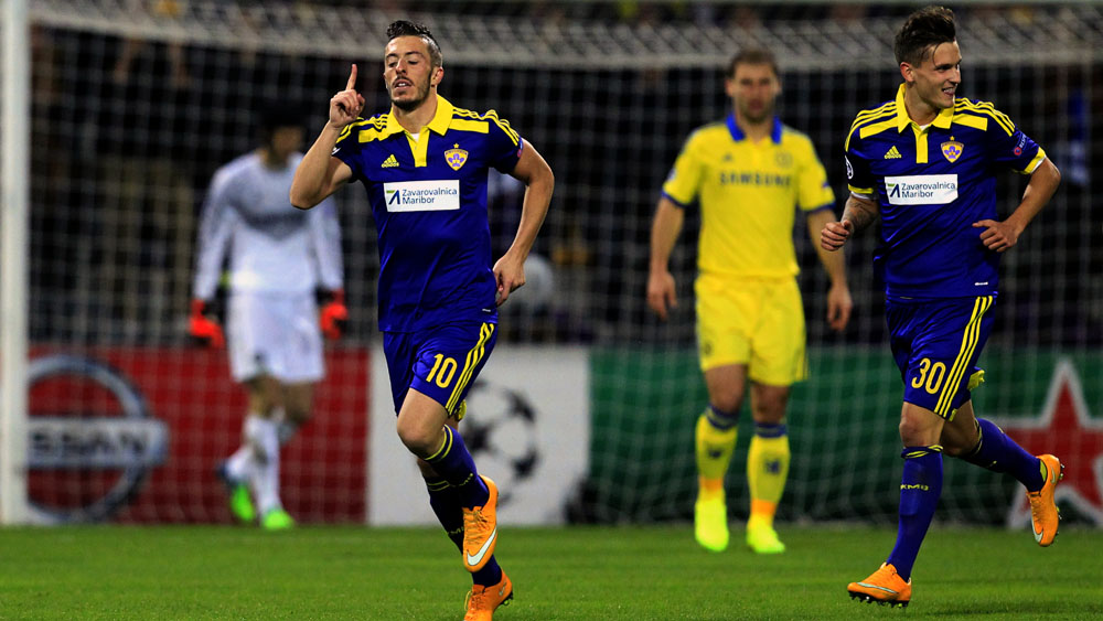 Com este gola&ccedil;o, o Maribor arrancou um empate do Chelsea