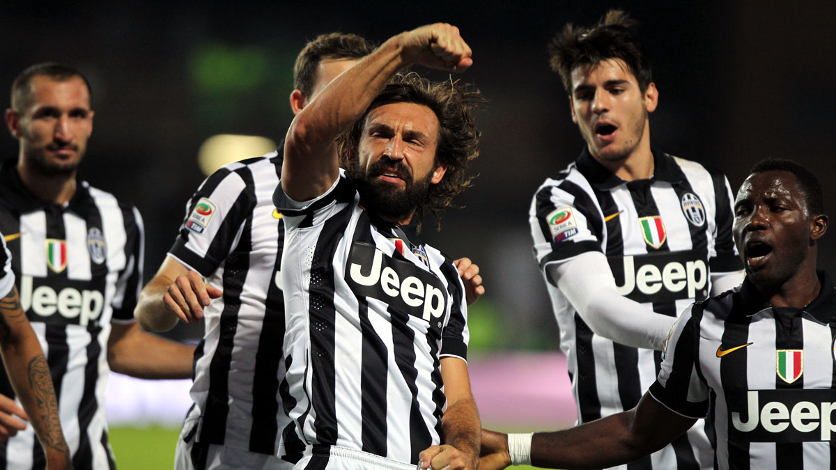 Gol de falta de Pirlo e gola&ccedil;o de Morata d&atilde;o vit&oacute;ria &agrave; Juventus no Italiano